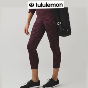 lululemon athletica Burgundy Patterned Leggings